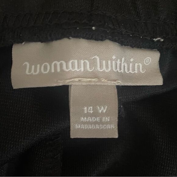 Woman Within Black Elastic-Waist Soft Knit Pant. Size 14W. NWT - Picture 4 of 6